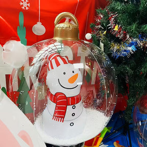 Bola Inflável de Natal com Boneco de Neve | Magia que Encanta Sua Decoração - Pague 2 e Leve 3