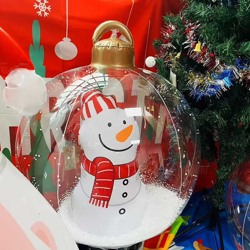Bola Inflável de Natal com Boneco de Neve | Magia que Encanta Sua Decoração - Pague 2 e Leve 3