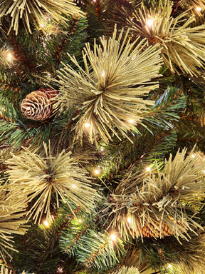 Árvore Pinheiro Colorado 2m • 1000 Galhos • 300 LEDs Warm Bivolt