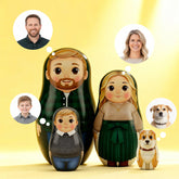 Retrato Personalizado em Boneca Russa (Estilo Cartoon) - Promoção de Natal