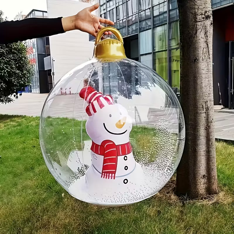 Bola Inflável de Natal com Boneco de Neve | Magia que Encanta Sua Decoração - Pague 2 e Leve 3